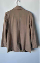 Load image into Gallery viewer, Asos Design Womens Brown Pinstripe Long Sleeve Pockets One-Button Blazer Size XS