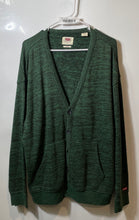 Load image into Gallery viewer, Levi's Mens Green Space Dye Long Sleeve Relaxed Fit Cardigan Sweater Size L