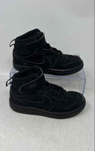 Load image into Gallery viewer, Nike Kids Court Borough Mid 2 Black Mid Top Hook & Loop Sneaker Shoes Size 11C