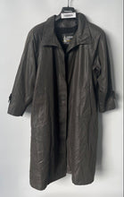 Load image into Gallery viewer, London Fog Womens Dark Gray Long Sleeve Collared Regular Fit Trench Coat No Size