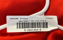 Load image into Gallery viewer, Bebe Womens Red Off The Shoulder Back Zip Bodycon Dress Size Medium