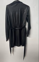 Load image into Gallery viewer, Liu Jo Womens Black Long Sleeve Collared Belted Shirt Dress Size 2