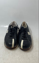 Load image into Gallery viewer, Reaction Mens Black White Leather Low Top Lace-Up Sneaker Shoes Size 11