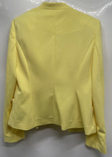 Load image into Gallery viewer, Calvin Klein Womens Yellow Long Sleeve Pockets Open Front Blazer Size 8