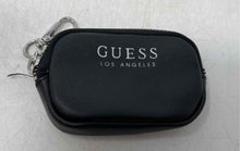 Load image into Gallery viewer, Guess Womens Black Leather Logo Print Zipper Travel Mini Coin Wallet