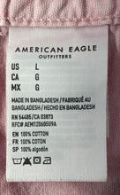 Load image into Gallery viewer, American Eagle Mens Pink Short Sleeve Collared Button-Up Shirt Size Large