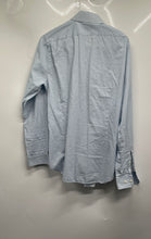 Load image into Gallery viewer, Express Mens White Blue Floral Cotton Extra Slim Fit Dress Shirt Size M 15-15.5