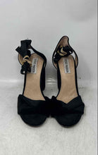 Load image into Gallery viewer, Steve Madden Womens Clary-V Black Buckle Block Ankle Strap Heels Size 7.5M