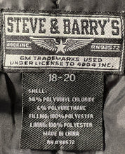 Load image into Gallery viewer, Steve & Barry's Boys Black Faux Leather Chevrolet Racing Varsity Jacket Sz 18-20