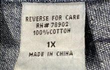 Load image into Gallery viewer, Erin London Womens Blue Denim Cotton Long Sleeve Embroidery Jacket Size 1X