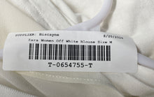 Load image into Gallery viewer, Zara Womens Off-White Round Neck Long Sleeve Pullover Blouse Top Size Medium