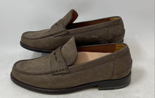 Load image into Gallery viewer, A.Testoni Mens Brown Leather Round Toe Slip-On Penny Loafer Shoes Size 6