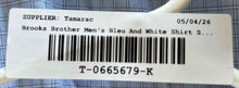 Load image into Gallery viewer, Brooks Brothers Mens Blue White Long Sleeve Dress Shirt Size 15 1/2