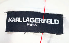 Load image into Gallery viewer, Karl Lagerfeld Paris Womens White Ruffled Long Sleeve Blouse Top Size Small
