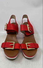 Load image into Gallery viewer, Michael Kors Womens Orange White Open Toe Wedge Platform Sandals Size 8M
