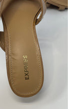 Load image into Gallery viewer, Express Womens Brown Leather Slip-On Open Toe Slide Sandals Size 8 M