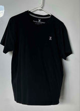 Load image into Gallery viewer, Psycho Bunny Mens Black Pima Cotton Short Sleeve Crew Neck T-Shirt Size 4