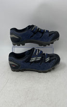 Load image into Gallery viewer, Specialized Mens Blue Black Body Geometry Hook & Loop Cycling Shoes Size 7.5