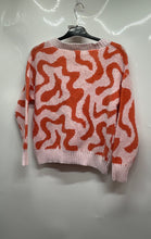 Load image into Gallery viewer, Forever 21 Womens Pink & Orange Abstract Print Knitted Pullover Sweater Size S