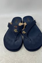 Load image into Gallery viewer, Lauren Ralph Lauren Womens Regina Blue Slip-On Flip Flop Sandals Size 8