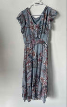 Load image into Gallery viewer, Elena Baldi Womens Multicolor Floral Pullover Round Neck Fit & Flare Dress Sz M