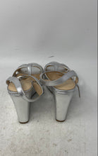 Load image into Gallery viewer, Michael By Michael Shannon Womens Fiesta Silver Platform Sandals Size 7.5
