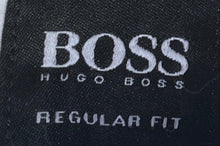 Load image into Gallery viewer, Hugo Boss Mens Navy Blue Plaid Print Long Sleeve Button-Up Shirt Size M