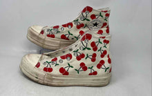 Load image into Gallery viewer, Converse Womens CTAS Lift Platform Hi White Cherry Sneakers Shoes Sz 9 No Laces