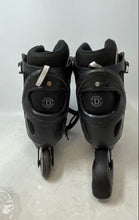 Load image into Gallery viewer, Dikashi Boys Blask Silver Lace-Up Adjustable Strap Inline Skates Size 8