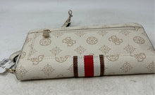 Load image into Gallery viewer, Guess Womens Beige Red Brown Logo Print Faux Leather Zip-Around Wallet