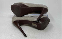 Load image into Gallery viewer, Michael Kors Womens Bennet Gray Suede Peep Toe Stiletto Pump Heels Size 8 M