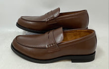 Load image into Gallery viewer, Ferro Aldo Mens Douglas Brown Leather Slip-On Penny Loafer Shoes Size 7 In Box
