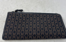 Load image into Gallery viewer, Fossil Womens Black Brown Monogram Print ID Window Card Holder Bifold Wallet