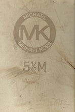 Load image into Gallery viewer, Michael Kors Womens Beige Leather Open Toe Slip-On Flat Slide Sandals Size 5.5 M