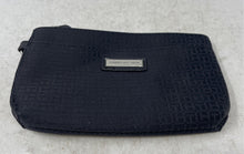 Load image into Gallery viewer, Tommy Hilfiger Womens Black Monogram Print Zipper Inner Pockets Wristlet Wallet