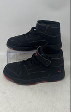 Load image into Gallery viewer, Puma Boys Rebound Layup Black Leather Round Toe Lace-Up Sneaker Shoes Size 1C