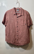 Load image into Gallery viewer, Columbia Mens Pale Red Cotton Short Sleeve Regular Fit Button-Up Shirt Size L