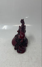 Load image into Gallery viewer, Vintage Red Resin Carved Chinese Wild Horse Sculpture Pen Pencil Holder