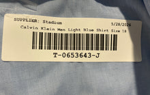 Load image into Gallery viewer, Calvin Klein Mens Steel Plus Light Blue Long Sleeve Regular Fit Dress Shirt 18