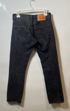 Load image into Gallery viewer, Levi's Mens 501 Black Denim Dark Wash Pockets Straight Leg Jeans Size 29x30