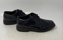 Load image into Gallery viewer, Madison Avenue Mens Black Leather Square Toe Lace-Up Oxford Dress Shoes Size 6