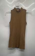 Load image into Gallery viewer, Zara Womens Brown Sleeveless Ribbed Turtleneck Pullover Blouse Top Sz M w/ Tags