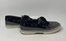 Load image into Gallery viewer, Sperry Mens Bahama II Gray Black Moc Toe 2 Eye Boat Shoes Size 11