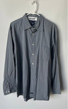 Load image into Gallery viewer, Structure Mens Blue Plaid Long Sleeve Spread Collar Button-Up Shirt Size XL