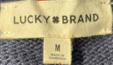 Load image into Gallery viewer, Lucky Brand Womens Dark Blue Short Sleeve Cardigan Sweater Size Medium