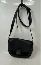 Load image into Gallery viewer, Cole Haan Womens Black Leather Inner Pockets Adjustable Strap Crossbody Bag