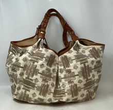 Load image into Gallery viewer, Lucky Brand Womens Brown Printed Charm Inner Pockets Double Handle Tote Handbag