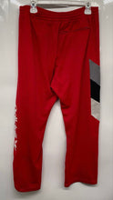 Load image into Gallery viewer, Adidas Mens Red Flat Front Elastic Waist Straight Leg Track Pants Size Medium