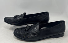 Load image into Gallery viewer, Giovanni Mens Black Leather Slip-On Round Toe Tassel Loafer Shoes Size 13D
