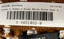 Load image into Gallery viewer, Forever 21 Womens Brown White Polka Dot Print Flared Leg Ankle Pants Size Small